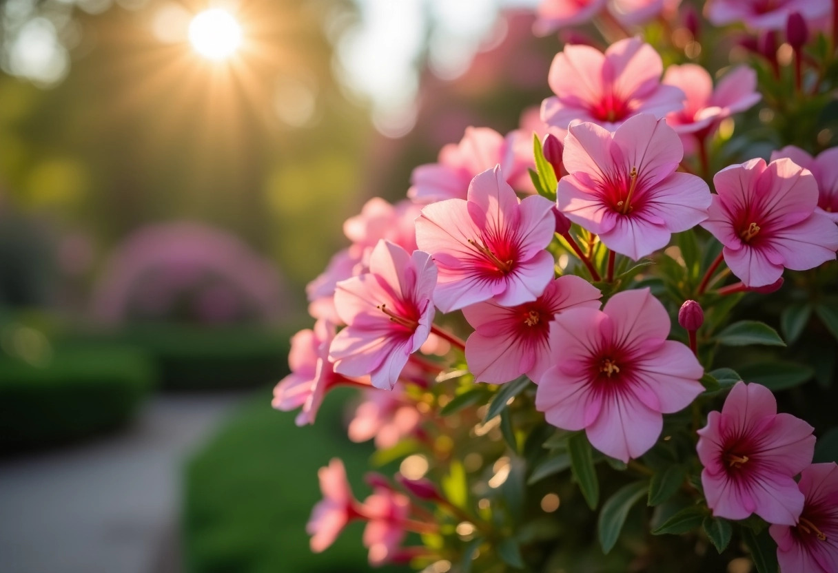 arbuste fleurs roses